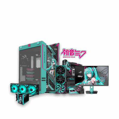 ASUS ROG Hatsune Miku Edition Complete Bundle (Case, Motherboard, Graphics Card, Cooler, Power Supply, Monitor)