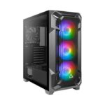 Antec DF600 FLUX, Black, Mid Tower /w Tempered Glass Window, 5x120mm ARGB Fans, USB 3.0, mITX/mATX/ATX PC Gaming Case | 0-761345-80060-0