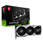 MSI GeForce RTX 4080 16GB Ventus 3X OC Graphics Card, 16GB GDDR6X 256-Bit Memory, 9728 Cuda Cores, 2520MHz Boost Clock, 22.4 Gbps Memory Speed, PCIe Gen 4, Open GL, HDMI, DP | 912-V511-044