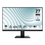 MSI PRO MP273A 27" Professional Business Monitor, FHD 100Hz Anti Glare IPS Display, 1ms MPRT Response Time, 2x 3W Speakers, Adaptive Sync, Display Kit Support, DP / HDMI / VGA, Black | 9S6-3PB4CH-070