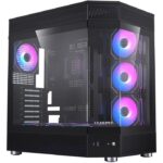 Acegeek Icecube Gamer Cabinet, Mid-Tower, Glass Side, Black, AG-ICECUBE-BK-I7F