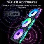 LIAN LI SL120 INFINITY 3 PACK REVERSE BLACK WIRELESS COOLER FAN | 12RSLIN1W3B