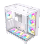 Acegeek Horizon White ATX Computer Case, Up to 360mm Radiator & 7* Fan Support, Dual Side Full Tempered Glass, 0.6mm SPCC Material, USB 3.0, USB 2.0, Type-C, HD Audio | HORIZONEWHITE - Image 5