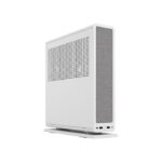 Fractal Design Ridge Mini-ITX Small Form Factor Case, 4 x 2.5" Drive Bays, Steel Frame Side Panels, 2x 140mm Fans Included, 3x Expansion Slots, Pre-Installed PCIe 4.0 Riser Card, White | FD-C-RID1N-12