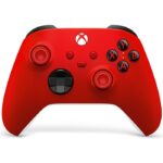 Microsoft Xbox Series Wireless Controller, Textured Triggers & Bumpers, Button Mapping, Bluetooth Technology, Hybrid D-Pad, 3.5mm Headset Jack, Up to 40 Hours Battery Life, Pulse Red | XB-PRED
