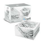 ASUS ROG Strix 1000W Platinum Fully Modular Power Supply, 80 PLUS Platinum Efficiency, Active PFC, GaN MOSFET, ATX 3.1 Compatible, Cybernetic Lambda A+, Dual Ball Fan Bearings, White | 90YE00W4-B0NA00